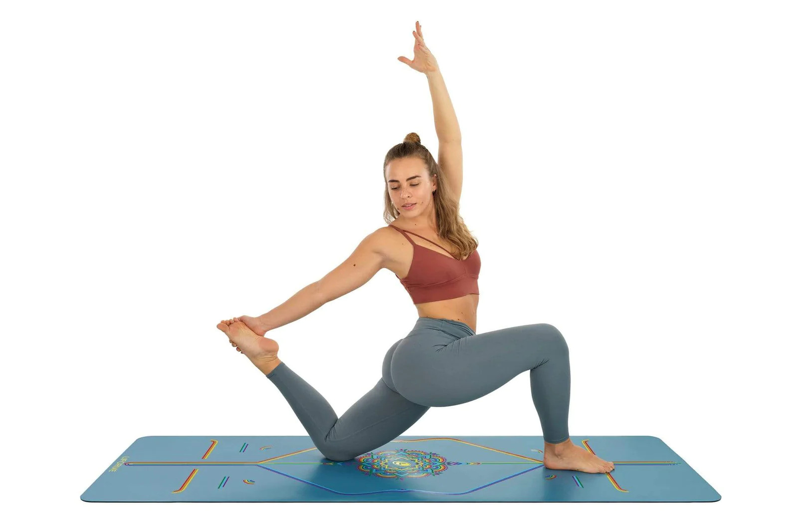 THẢM TẬP YOGA CAO SU ĐỊNH TUYẾN LIFORME RAINBOW